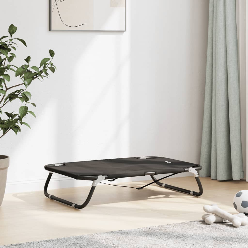 vidaXL Dog Bed Foldable Anthracite Oxford Fabric and Steel 4