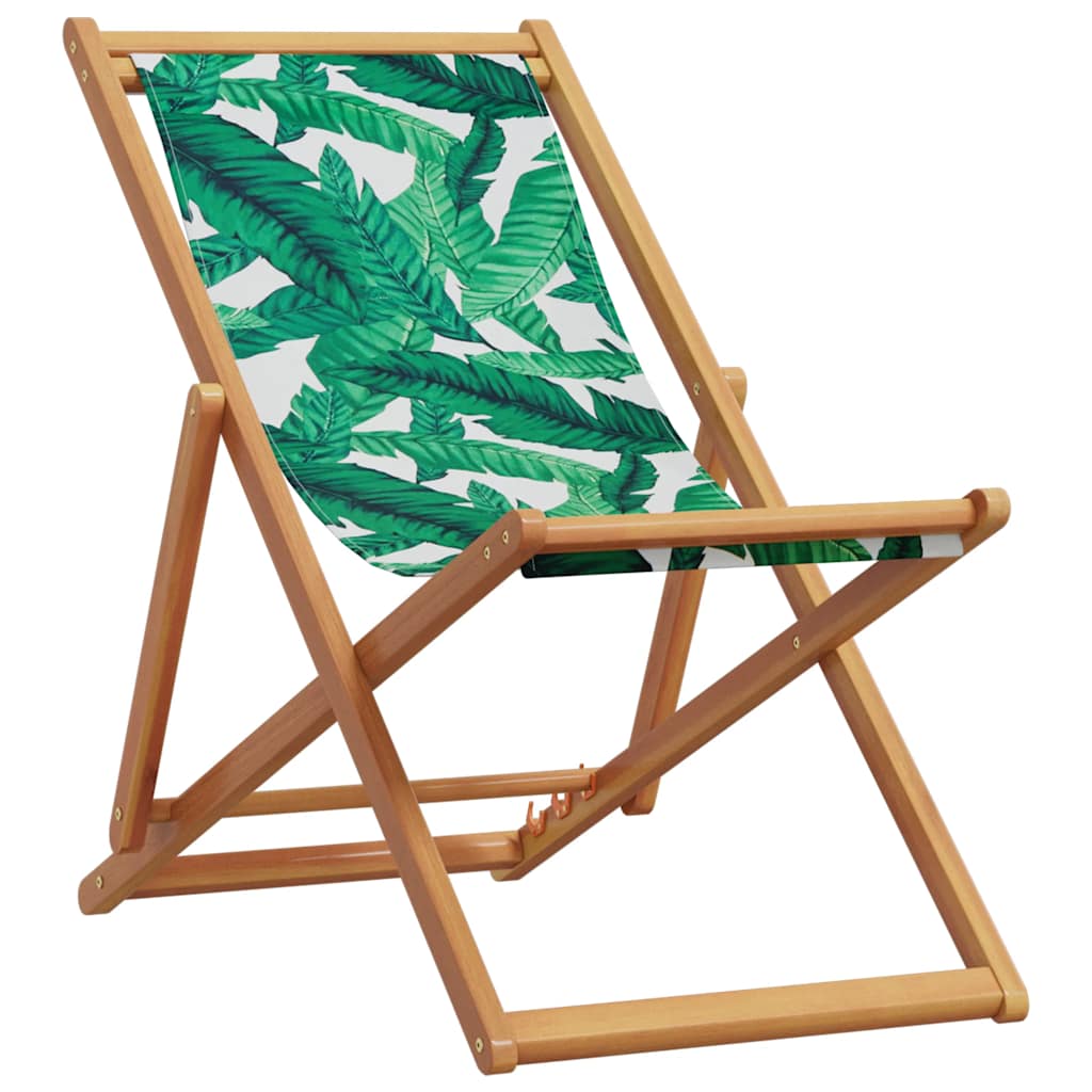 Folding Chairs Fabric without armrest Leaf pattern