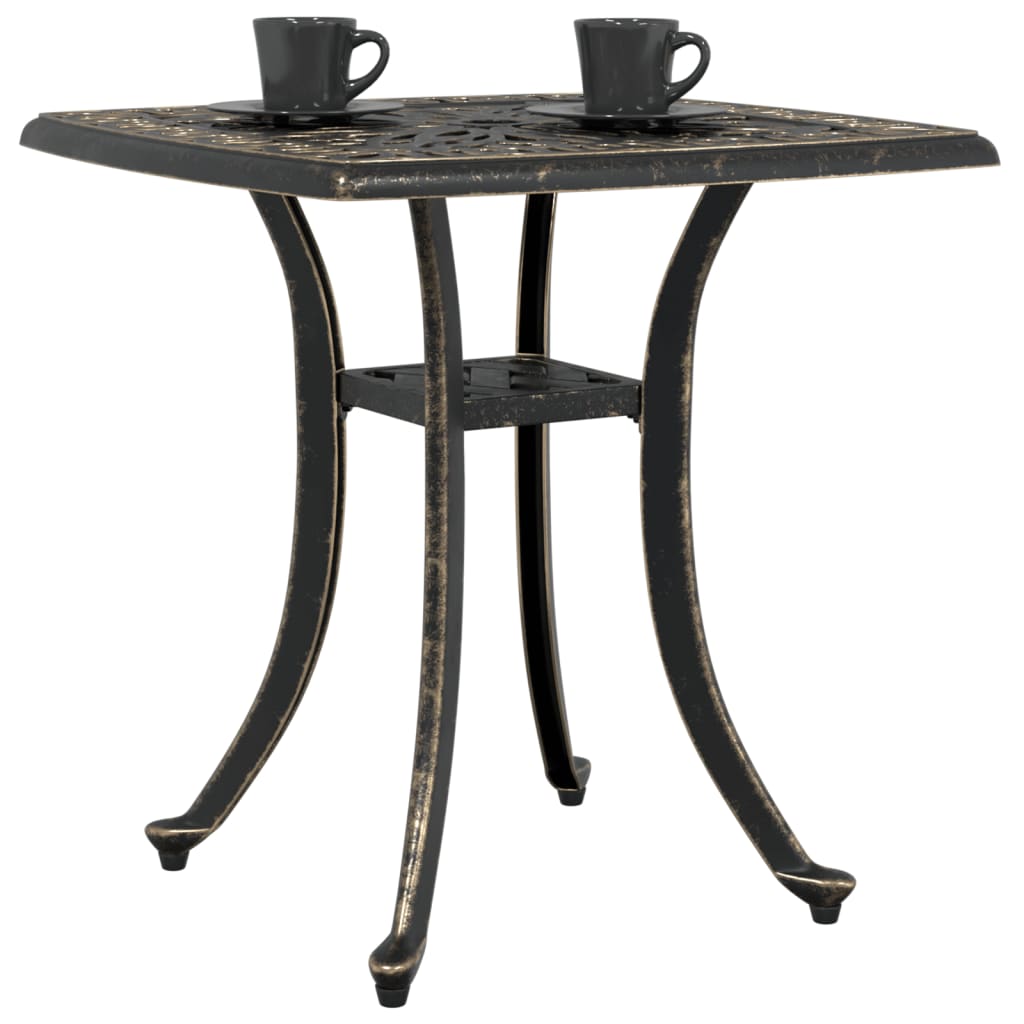 vidaXL Garden Table Bronze 53x53x53 cm Cast Aluminium 4