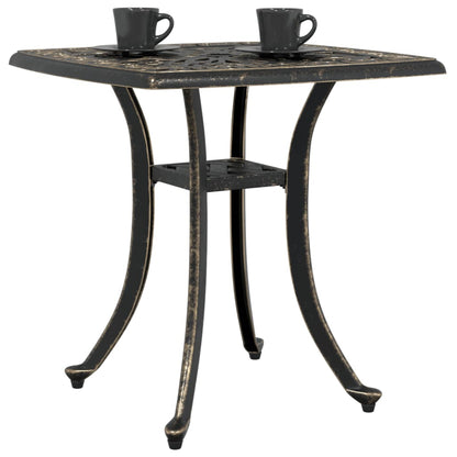 vidaXL Garden Table Bronze 53x53x53 cm Cast Aluminium 4