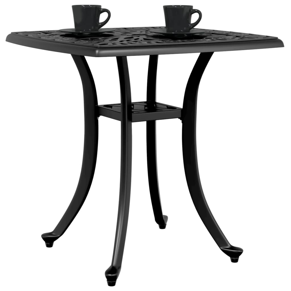 vidaXL Garden Table Black 53x53x53 cm Cast Aluminium 4