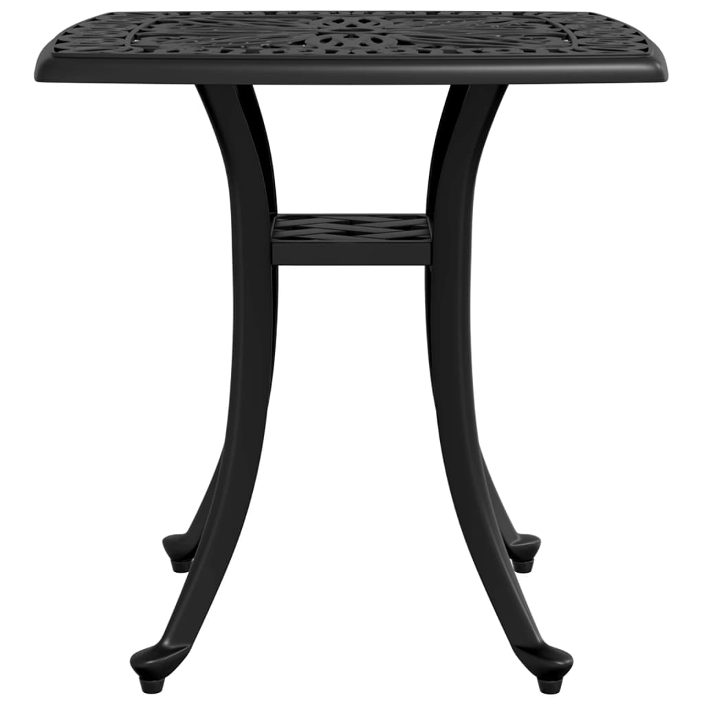 vidaXL Garden Table Black 53x53x53 cm Cast Aluminium 6