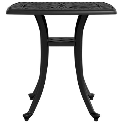 vidaXL Garden Table Black 53x53x53 cm Cast Aluminium 6