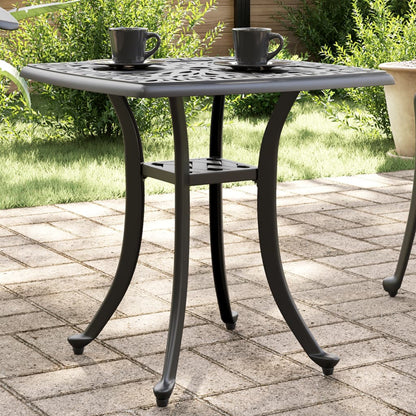 vidaXL Garden Table Black 53x53x53 cm Cast Aluminium 1