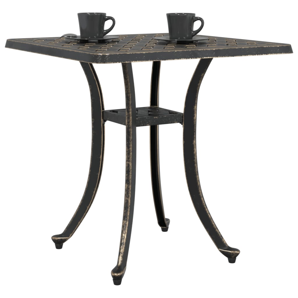 vidaXL Garden Table Bronze 53x53x53 cm Cast Aluminium 4