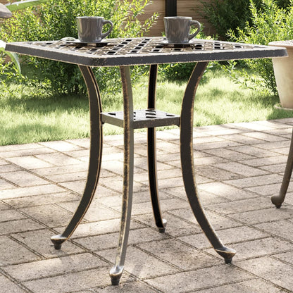 vidaXL Garden Table Bronze 53x53x53 cm Cast Aluminium 1