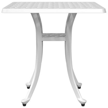 vidaXL Garden Table White 53x53x53 cm Cast Aluminium 5
