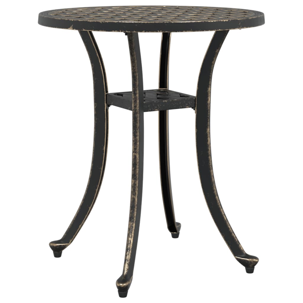 vidaXL Garden Table Bronze Ø48x53 cm Cast Aluminium 2