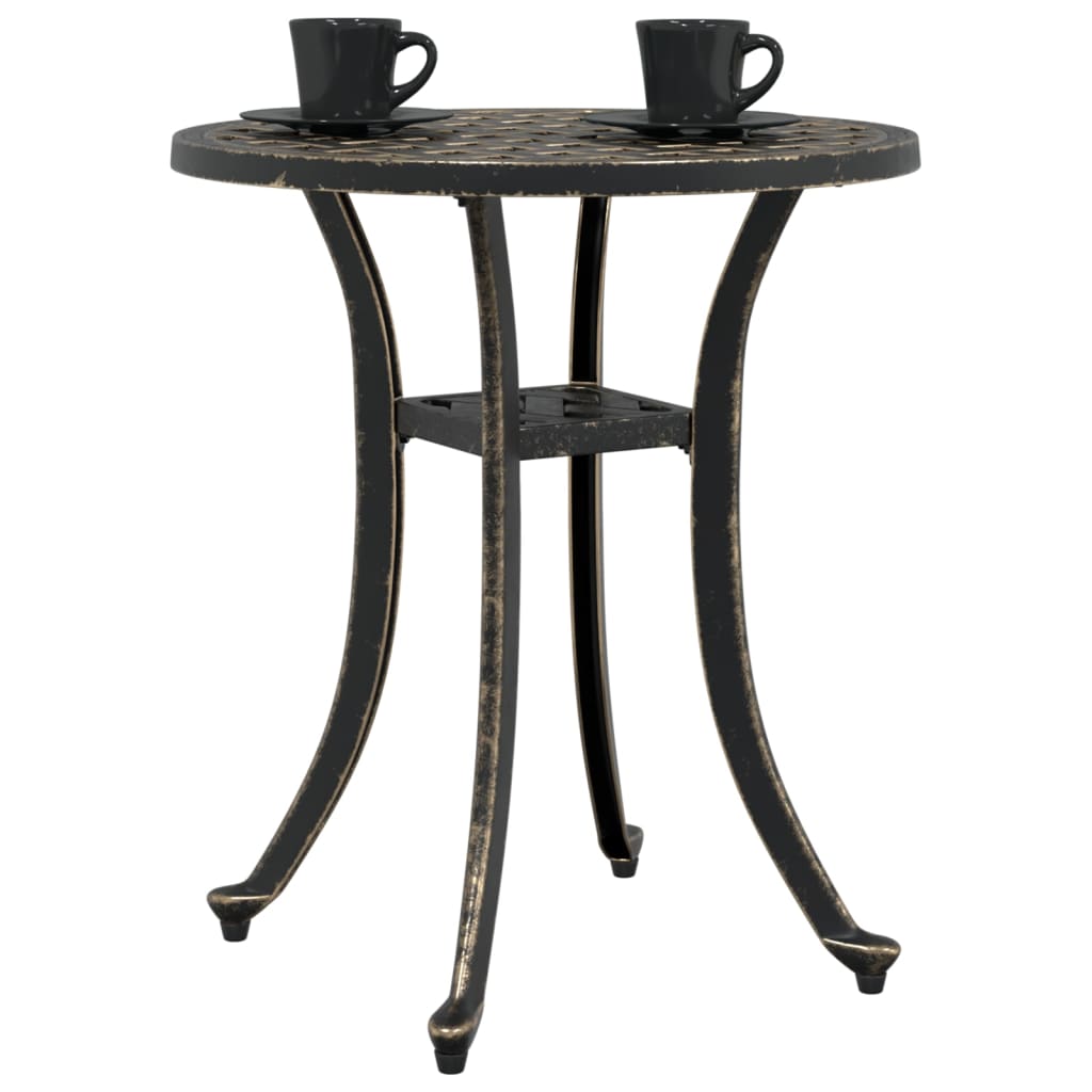 vidaXL Garden Table Bronze Ø48x53 cm Cast Aluminium 4