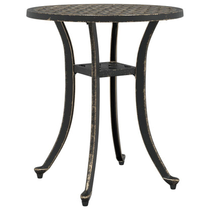 vidaXL Garden Table Bronze Ø48x53 cm Cast Aluminium 5
