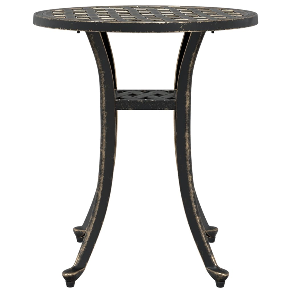 vidaXL Garden Table Bronze Ø48x53 cm Cast Aluminium 6