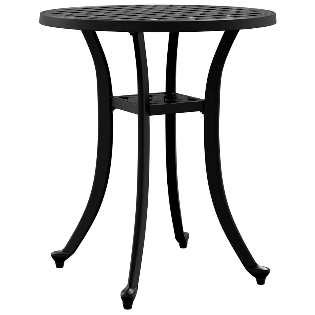 vidaXL Garden Table Black Ø48x53 cm Cast Aluminium 2