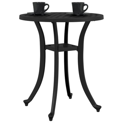 vidaXL Garden Table Black Ø48x53 cm Cast Aluminium 4