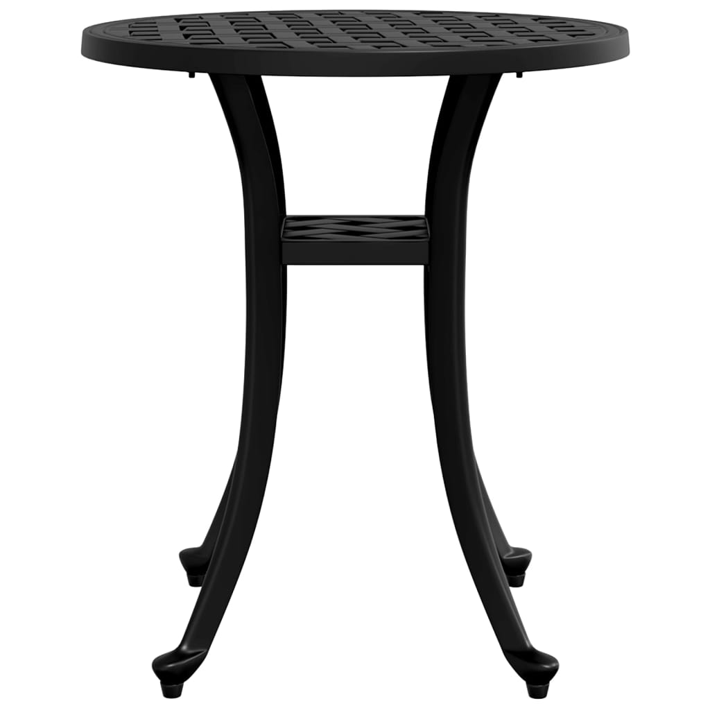 vidaXL Garden Table Black Ø48x53 cm Cast Aluminium 6