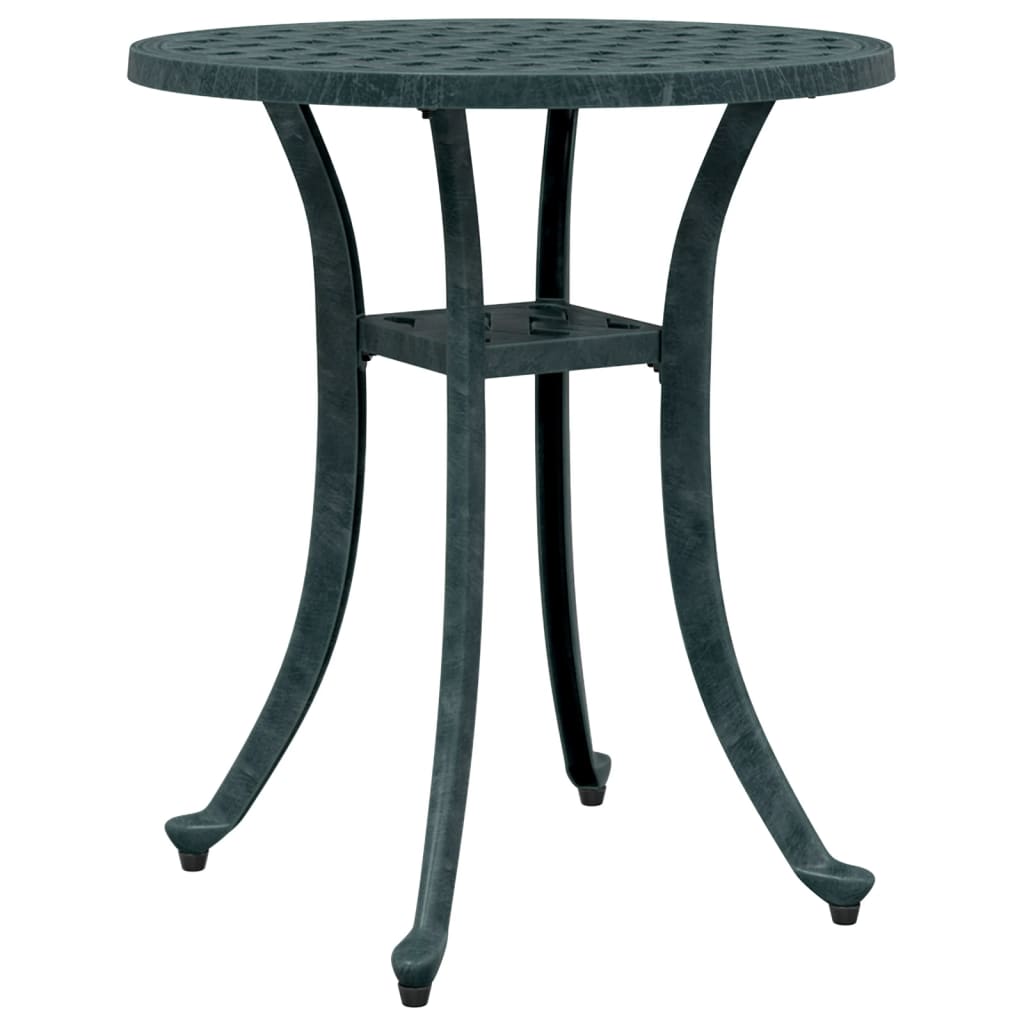 vidaXL Garden Table Green Ø48x53 cm Cast Aluminium 2