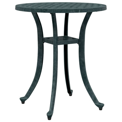 vidaXL Garden Table Green Ø48x53 cm Cast Aluminium 2
