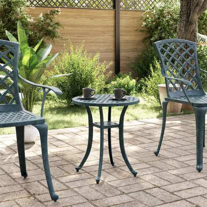 vidaXL Garden Table Green Ø48x53 cm Cast Aluminium 3