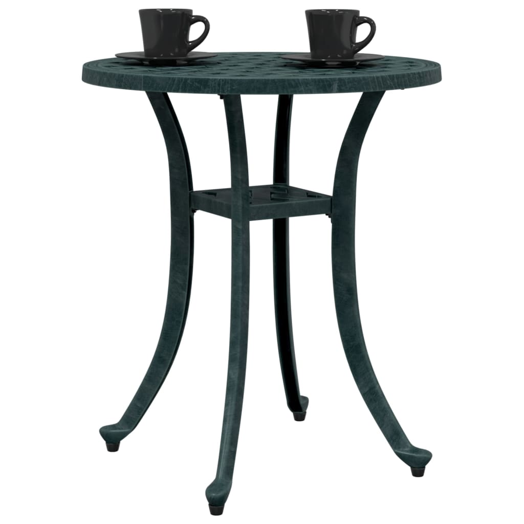 vidaXL Garden Table Green Ø48x53 cm Cast Aluminium 4