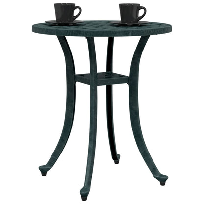 vidaXL Garden Table Green Ø48x53 cm Cast Aluminium 4