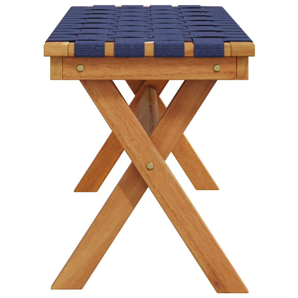 vidaXL Garden Bench Dark Blue Solid Wood Acacia and Fabric 4