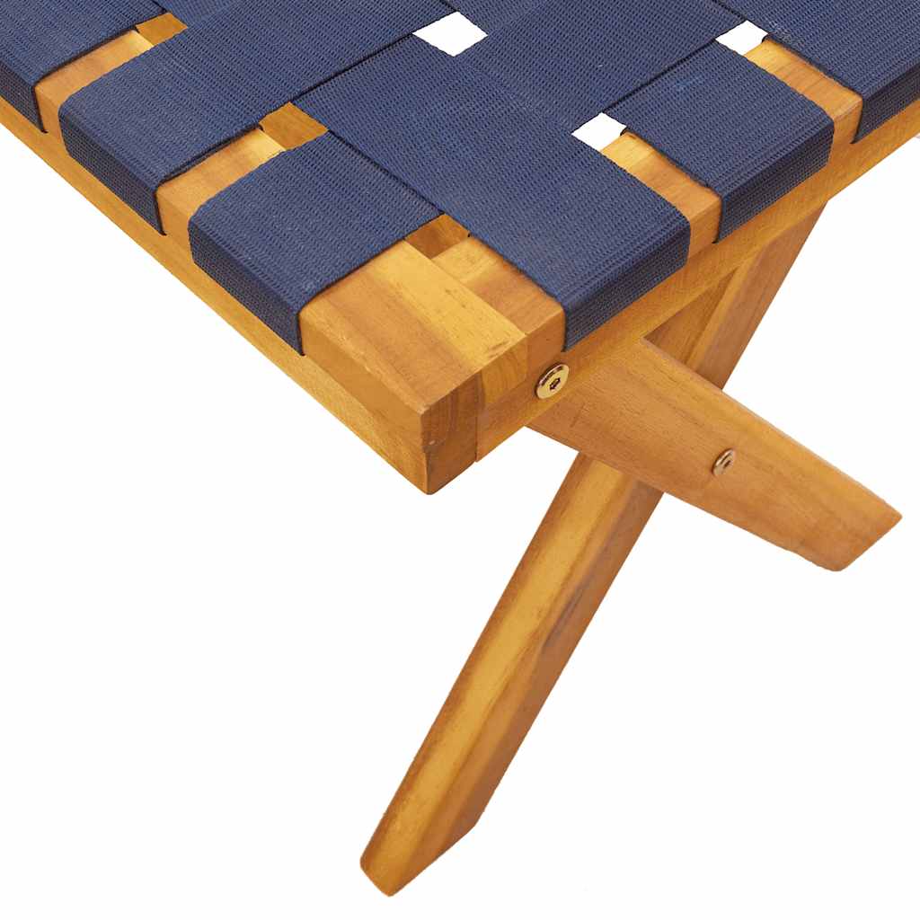 vidaXL Garden Bench Dark Blue Solid Wood Acacia and Fabric 6