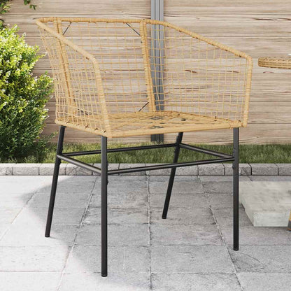 vidaXL Garden Chairs 2 pcs Brown Poly Rattan 1