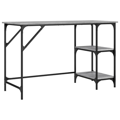 vidaXL Desk Grey Sonoma 120x50x75 cm Metal and Engineered Wood 2