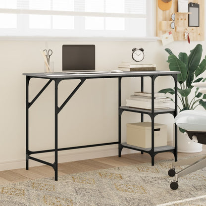 vidaXL Desk Grey Sonoma 120x50x75 cm Metal and Engineered Wood 3