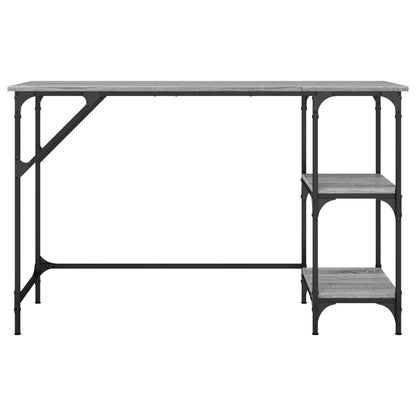 vidaXL Desk Grey Sonoma 120x50x75 cm Metal and Engineered Wood 5