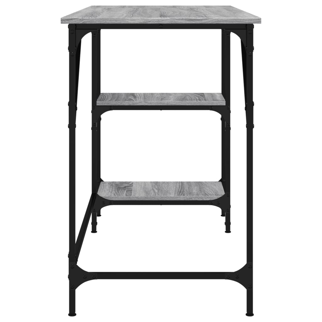 vidaXL Desk Grey Sonoma 120x50x75 cm Metal and Engineered Wood 6