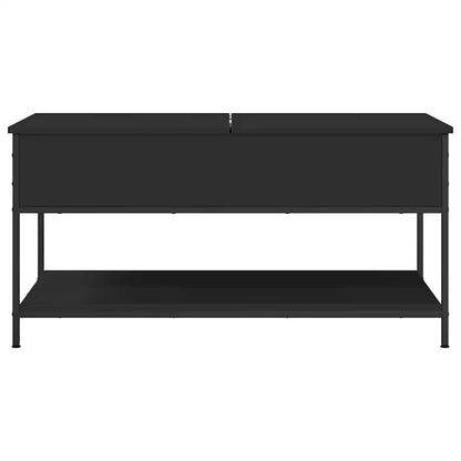 vidaXL Coffee Table Black 100x50x50 cm Engineered Wood and Metal 5