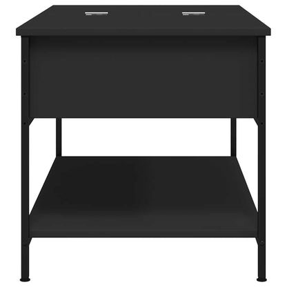 vidaXL Coffee Table Black 100x50x50 cm Engineered Wood and Metal 6