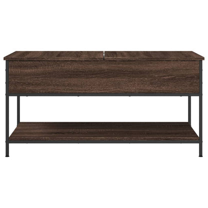 vidaXL Coffee Table Brown Oak 100x50x50 cm Engineered Wood and Metal 5