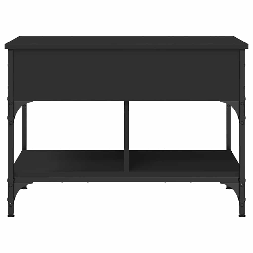 vidaXL Coffee Table Black 70x50x50 cm Engineered Wood and Metal 5