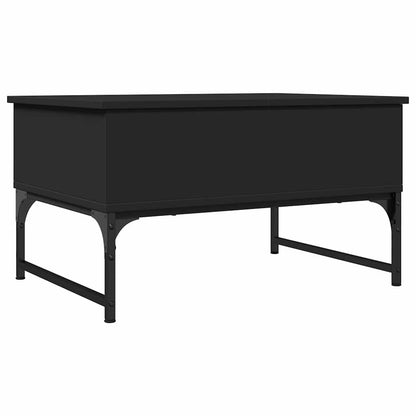 vidaXL Coffee Table Black 70x50x40 cm Engineered Wood and Metal 2