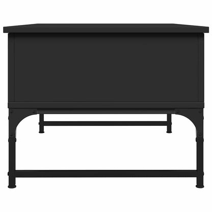 vidaXL Coffee Table Black 70x50x40 cm Engineered Wood and Metal 6