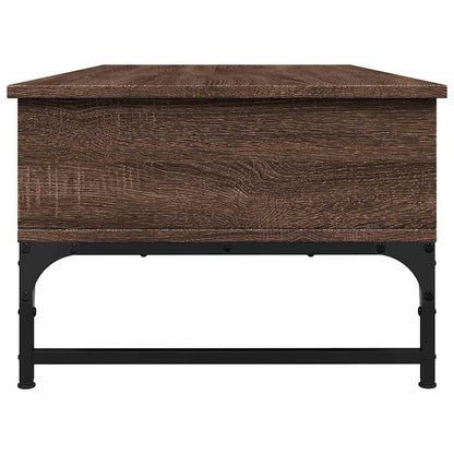 vidaXL Coffee Table Brown Oak 100x50x35 cm Engineered Wood and Metal 6