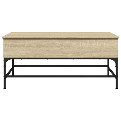 vidaXL Coffee Table Sonoma Oak 100x50x45 cm Engineered Wood and Metal 5