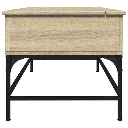 vidaXL Coffee Table Sonoma Oak 100x50x45 cm Engineered Wood and Metal 6