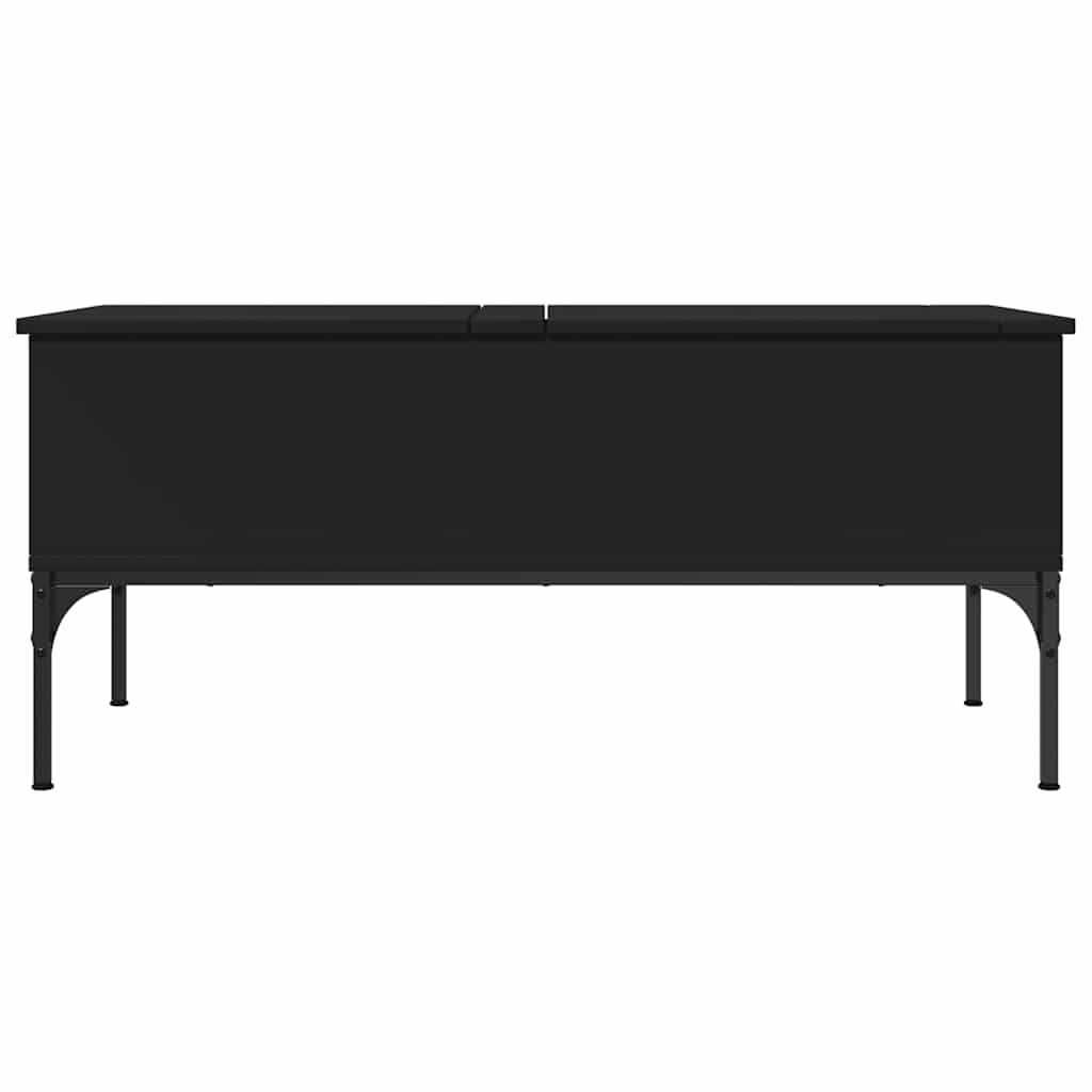 vidaXL Coffee Table Black 100x50x45 cm Engineered Wood and Metal 5