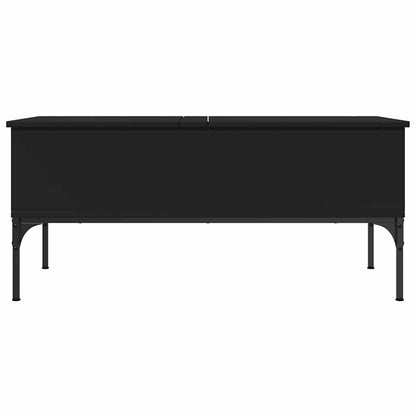vidaXL Coffee Table Black 100x50x45 cm Engineered Wood and Metal 5