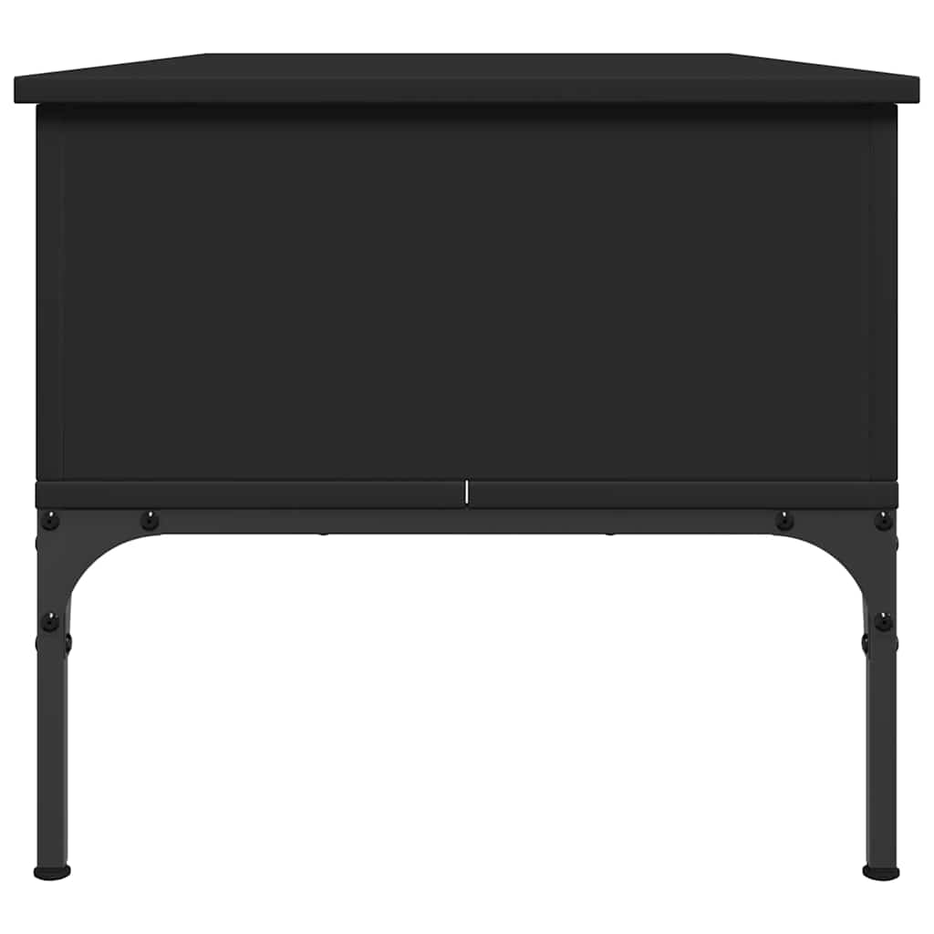vidaXL Coffee Table Black 100x50x45 cm Engineered Wood and Metal 6