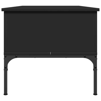 vidaXL Coffee Table Black 100x50x45 cm Engineered Wood and Metal 6