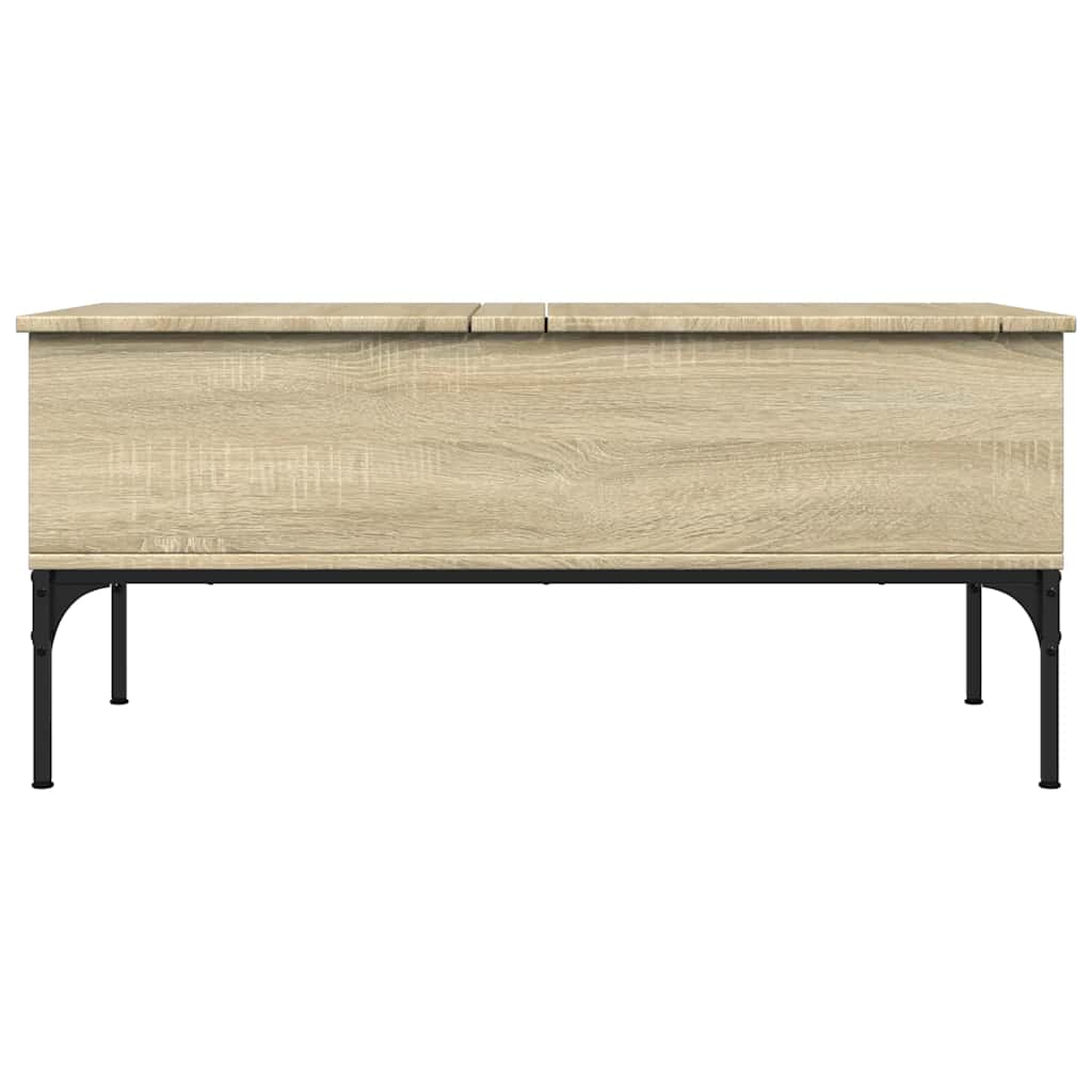 vidaXL Coffee Table Sonoma Oak 100x50x45 cm Engineered Wood and Metal 5