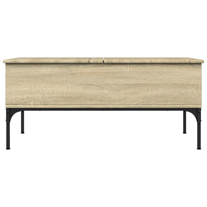 vidaXL Coffee Table Sonoma Oak 100x50x45 cm Engineered Wood and Metal 5