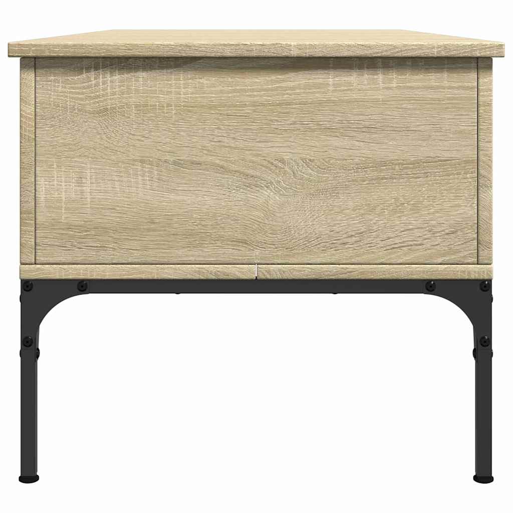 vidaXL Coffee Table Sonoma Oak 100x50x45 cm Engineered Wood and Metal 6
