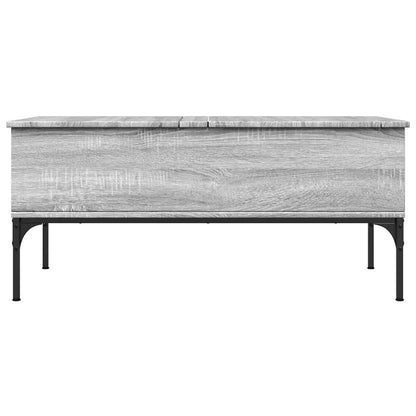 vidaXL Coffee Table Grey Sonoma 100x50x45 cm Engineered Wood and Metal 5
