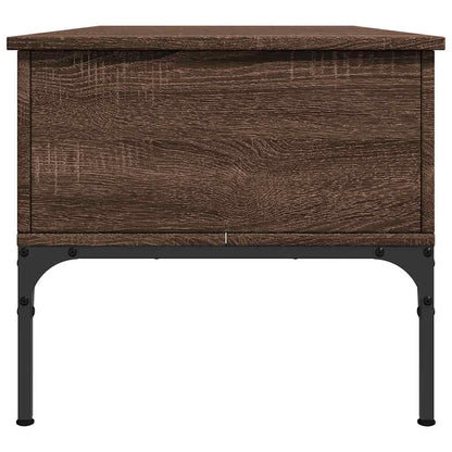 vidaXL Coffee Table Brown Oak 100x50x45 cm Engineered Wood and Metal 6
