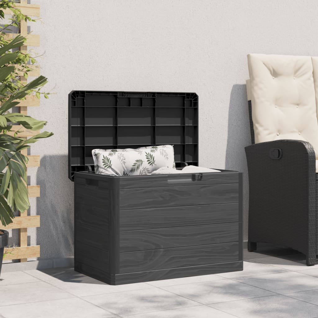 vidaXL Outdoor Cushion Box Anthracite 77.5x44.5x53 cm Polypropylene 3