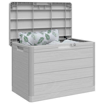 vidaXL Outdoor Cushion Box Grey 77.5x44.5x53 cm Polypropylene 4